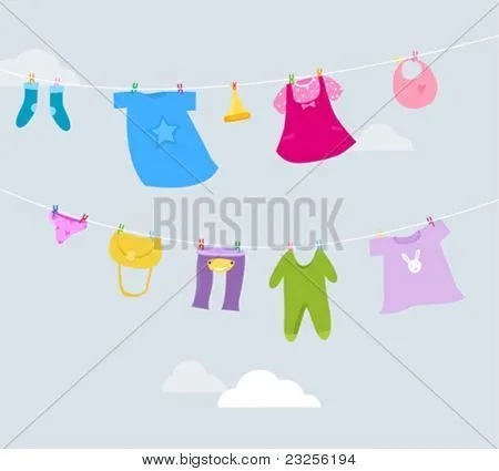 Vectores y fotos en stock de ropa en un tendedero | Bigstock