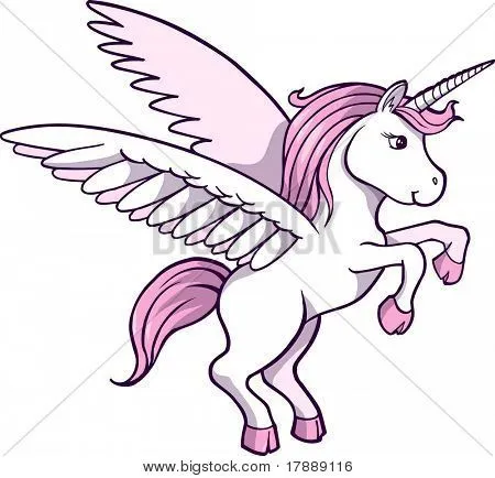 Unicorn Pegasus Vector Illustration Stock Vector & Stock Photos ...