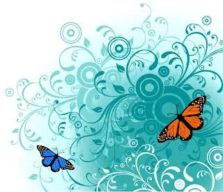 Vectores gratis y más: Descarga vectores de mariposas en fondo azul Vectores gratis y más: Descarga vectores de mariposas en fondo azul