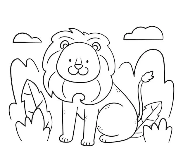 Vectores e ilustraciones de Animales selva colorear para descargar gratis |  Freepik