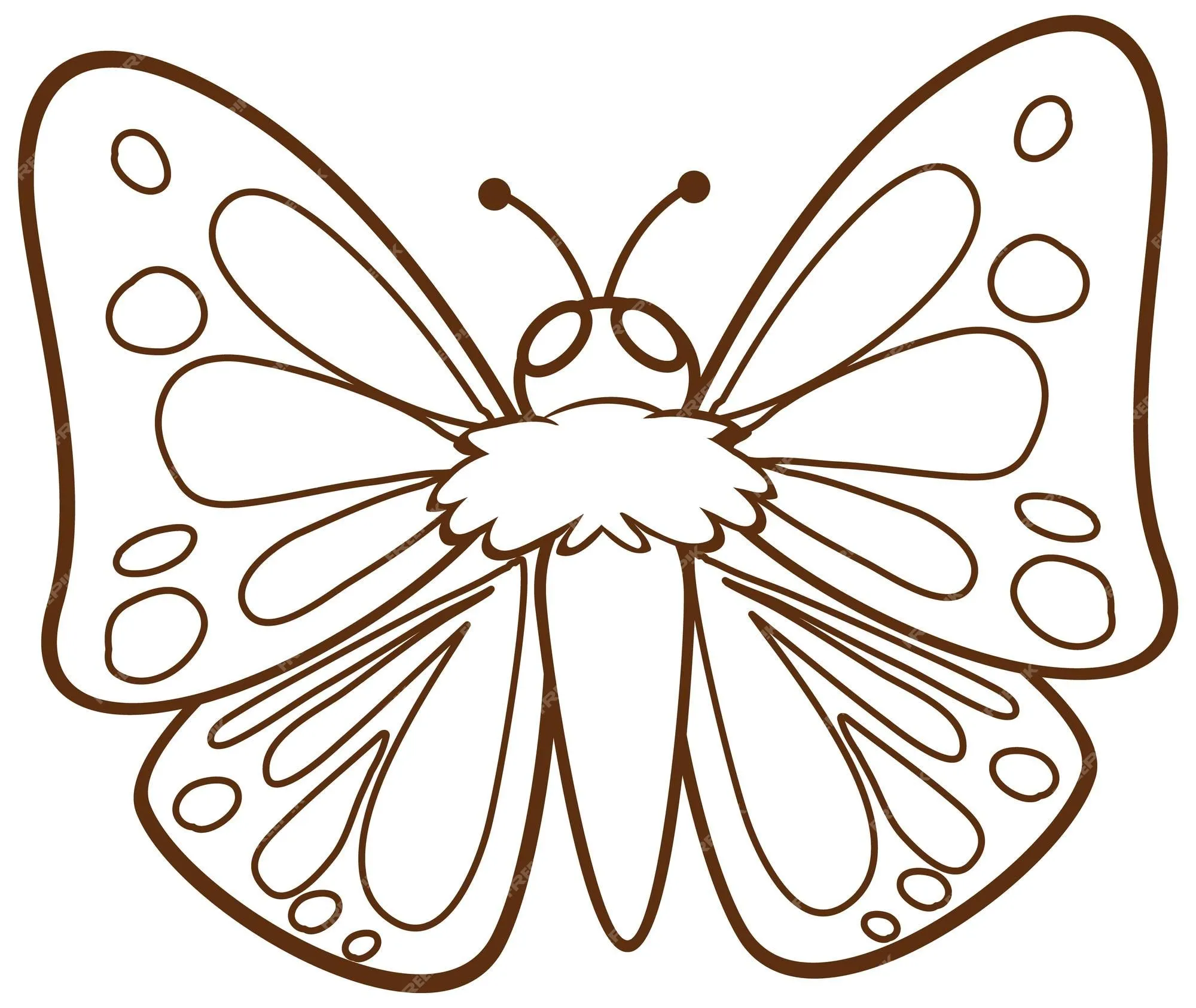 Vectores e ilustraciones de Libros colorear cabeza mariposa para descargar  gratis | Freepik
