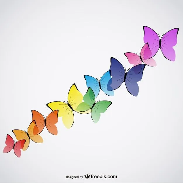 Vectores de mariposas de colores | Descargar Vectores gratis