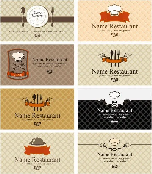 Vectores de tarjetas de presentación para restaurantes | Recursos ...