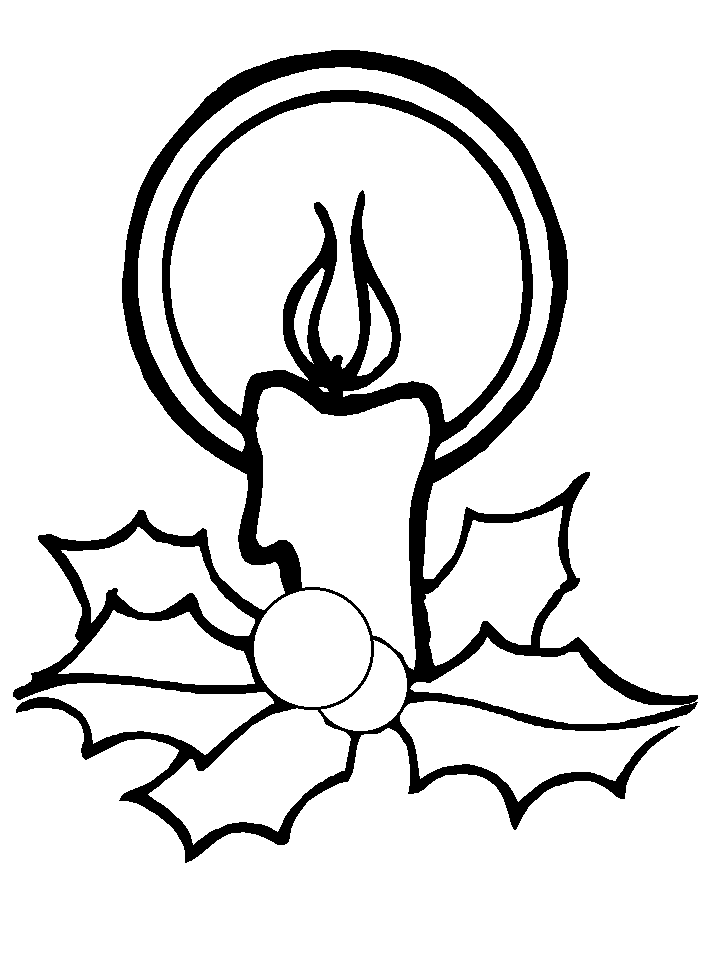 Velas navideñas para colorear - Imagenes PNG