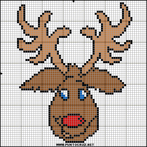 Venado de navidad hecho con punto cruz | Punto de cruz - Colección ... Venado de navidad hecho con punto cruz | Punto de cruz - Colección ...