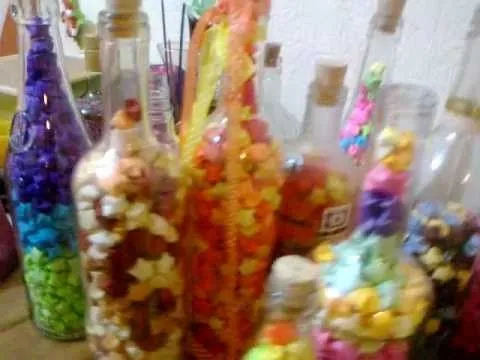 Venta de botellas con estrellitas de papel - YouTube