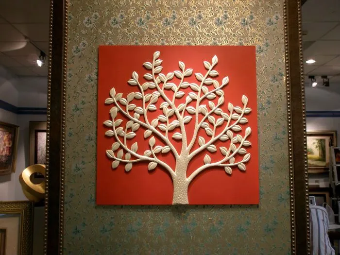 Venta caliente 3d resina alivio pintura del árbol abstracto ...