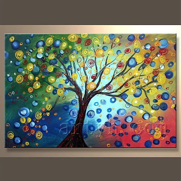 Pintura arbol abstracto - Imagui