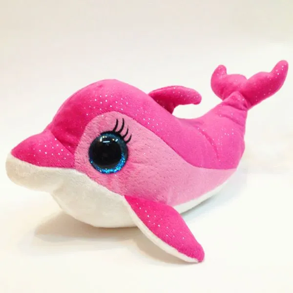 Venta al por mayor ojos grandes de color rosa delfín juguete de ...