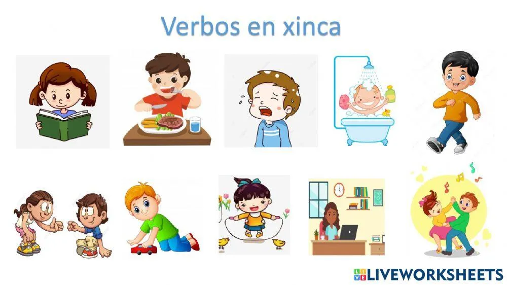 Verbos Xinca worksheet | Live Worksheets
