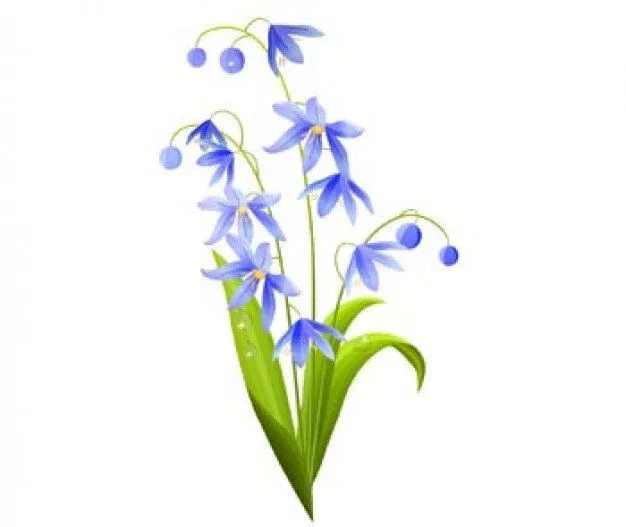 verde-azules flores de la primavera | Descargar Vectores gratis