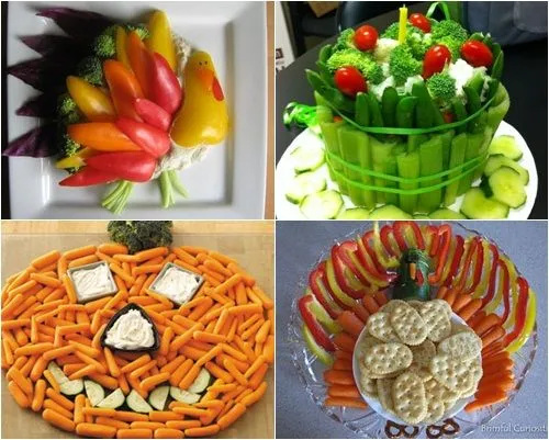 Con las verduras se puede hacer arte: Bandejas decoradas para ...