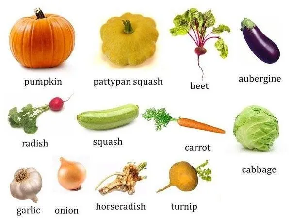 verduras | Nombres ingredientes en inglés | Pinterest