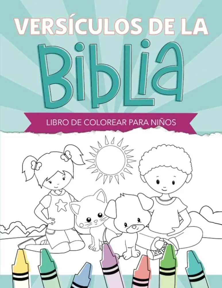 Versículos de la Biblia: Libro de colorear para niños (Spanish Edition) :  June & Lucy Kids: Amazon.com.mx: Libros