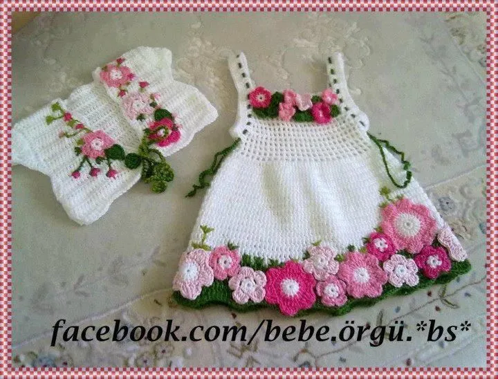 vestiditos on Pinterest | Crochet Baby Dresses, Baby Dresses and ...