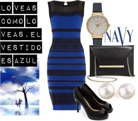 Vestido azul y negro o blanco y dorado - Paperblog
