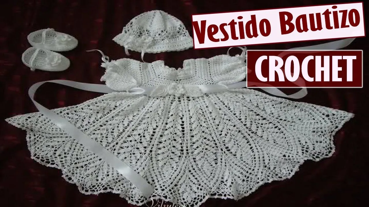 Vestido de Bebe Para Bautizo Tejidos a Crochet (Diseños) - YouTube
