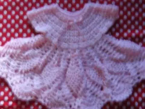 Vestido para bebita de 0 a 3 meses en crochet parte 1 - Imagui