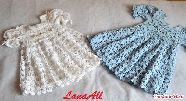 Vestido del bebé "Pluma del ángel" PASO A PASO | Patrones Crochet ...