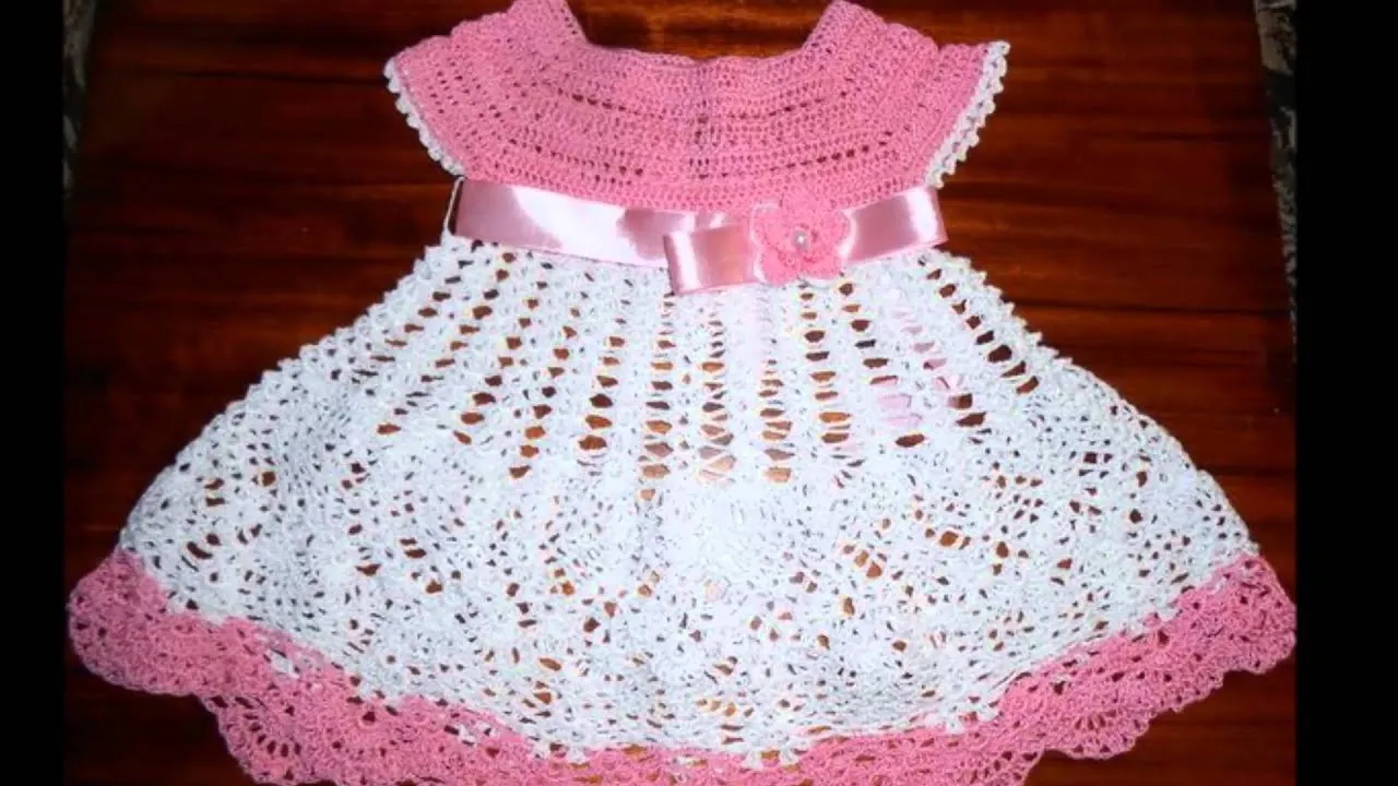 vestido a crochet para niña de 6 meses - YouTube