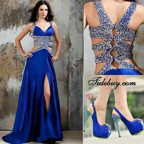 vestido de gala en azul | ropa&estilo | Pinterest | Vestidos ...