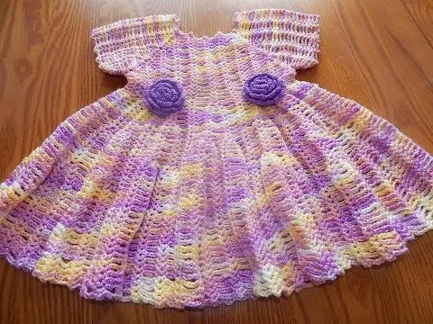 Vestido Matizado para Niña Crochet parte 1 de 2 - YouTube
