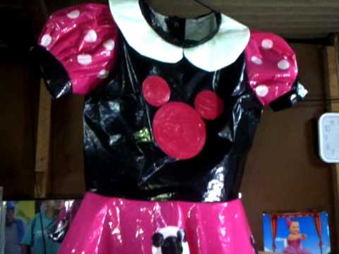 Vestido De Minnie Coqueta De Materiales reciclado Económico - YouTube
