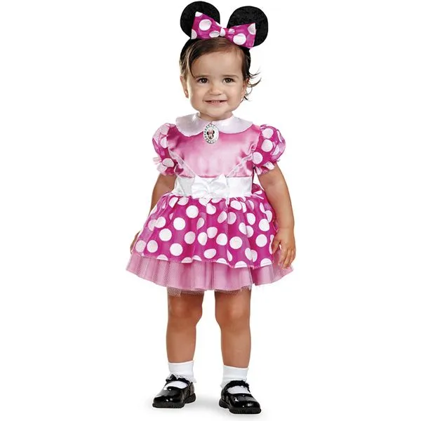 Vestido de Minnie Mouse para bebé rosa - Imagui