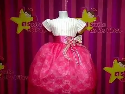 Vestido de niña color coral Mod. 0011 - YouTube
