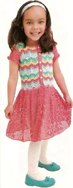 Vestido para niña en crochet