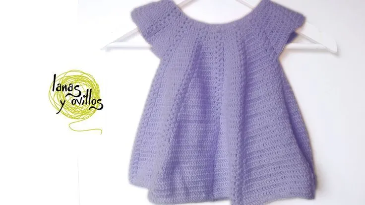 VESTIDO NIÑA | Lanas y ovillos | crochet | Pinterest | Video ...