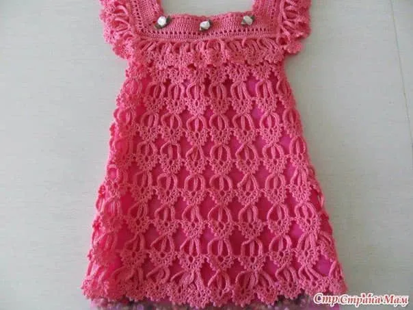 Vestido para niña tejidos a crochet con patron