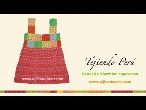 Vestido para niñas de 4 a 6 años tejido en crochet - YouTube