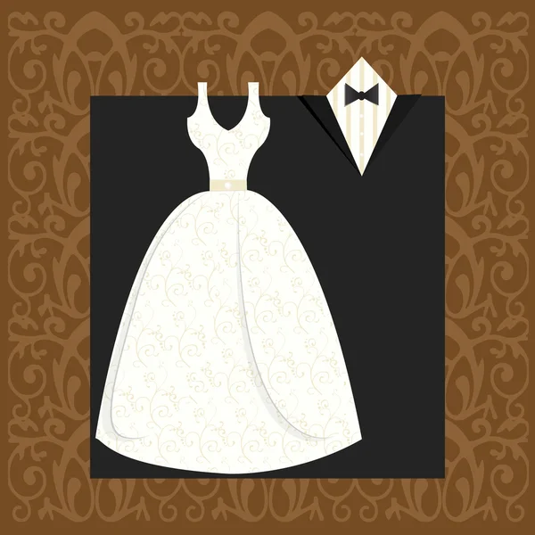vestido de novia y traje — Vector stock © FamilyF #66726805