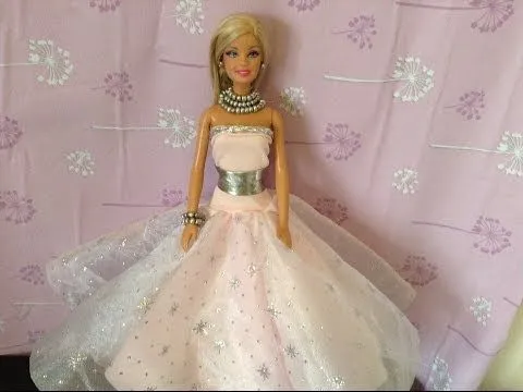 COMO HACER VESTIDO DE PRINCESA PARA barbie, monster high - YouTube
