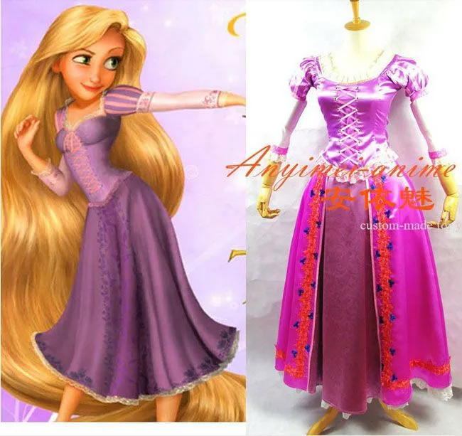 Como hacer vestido de rapunzel para niña - Imagui