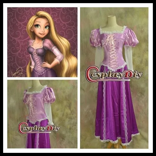 Como hacer vestido de rapunzel para niña - Imagui