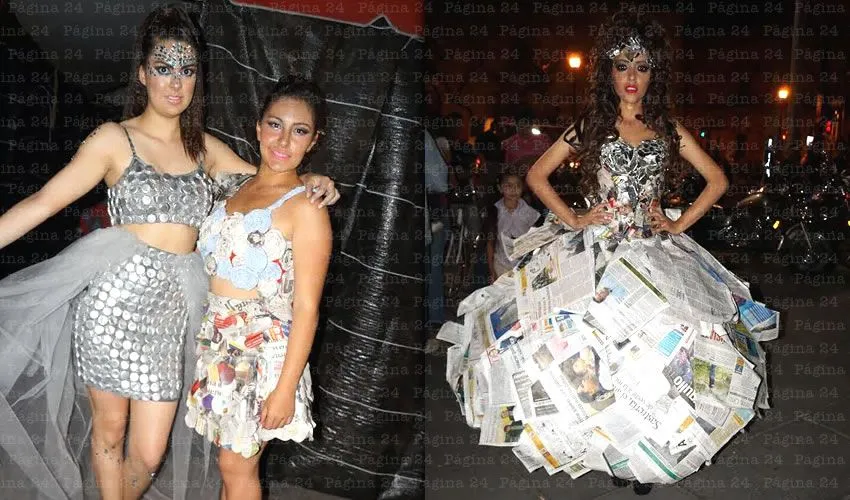 Vestido de reina en material reciclable - Imagui