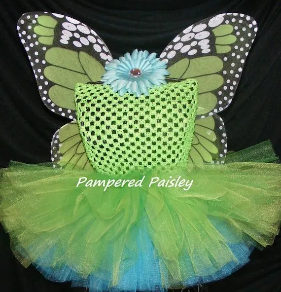 Vestido tutú de mariposa monarca verde tutú por PamperedPaisley