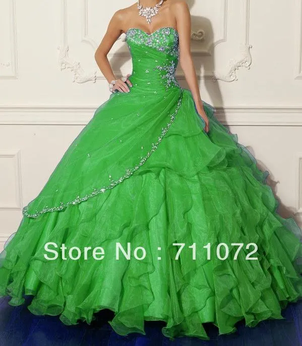 Vestido verde de quince añera - Imagui