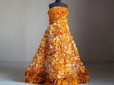 Vestidos de alta costura reciclados :