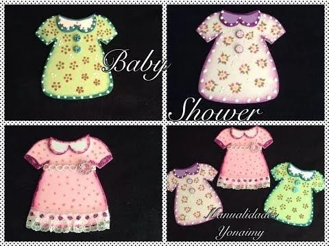 Patrones de vestidos en foami para baby shower - Imagui