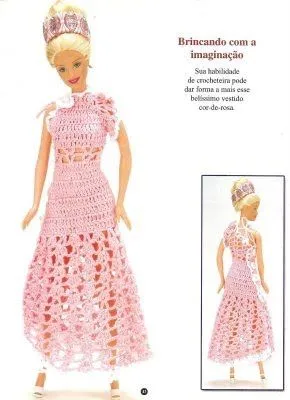 Vestidos para barbie a crochet