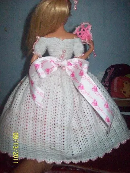 Vestidos de barbie en crochet - Imagui