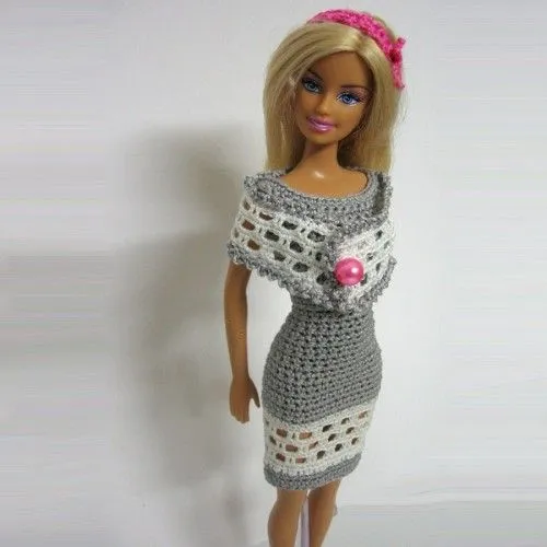 Ropa tejida crochet para barbie - Imagui