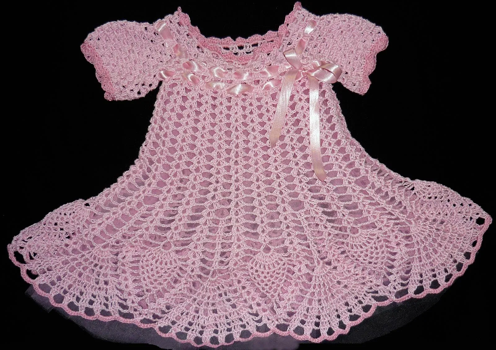 Vestidos de bebés tejido a crochet - Imagui