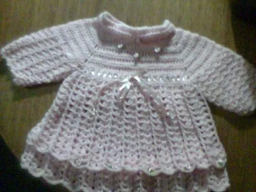Vestido en crochet para bebé paso a paso - Imagui
