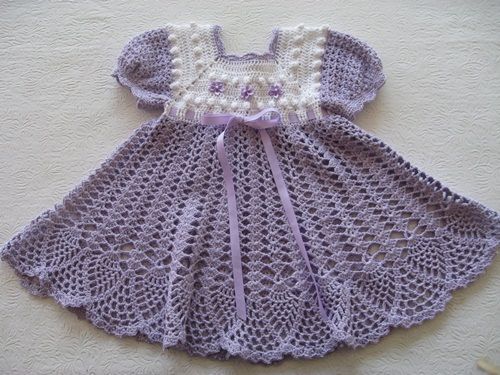 Vestido para nena de crochet - Imagui
