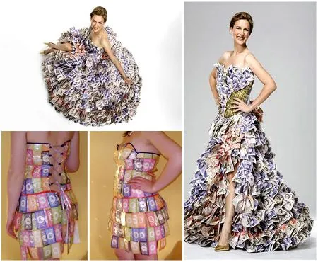 Como hacer vestidos de papel reciclado - Imagui