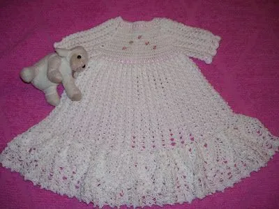 Como hacer vestidos de niña en crochet - Imagui